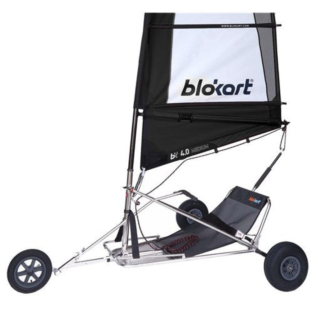 Blokart Pro V3 i sort. Et komplet sæt for at du hurtigt kan komme i gang med at køre blokart.