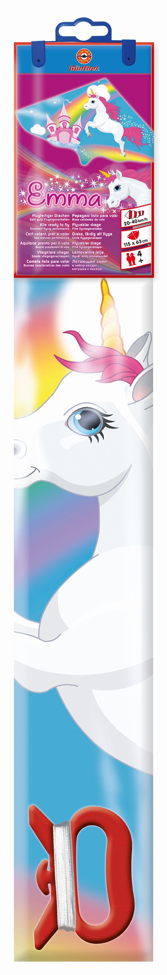 Günther Emma Unicorn er pakket ned i indpakningen