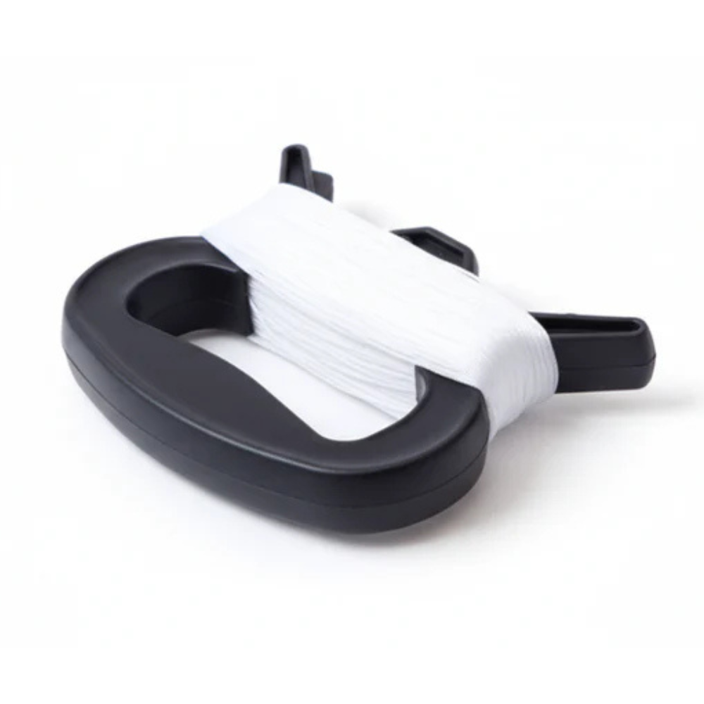 Wikz Håndtag med 80 meter dragesnor i sort, produktfoto på hvid baggrund