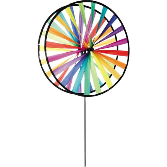 HQ Magic Wheel Giant Duett Rainbow er en vindspinner med strenge i stedet for blade.
