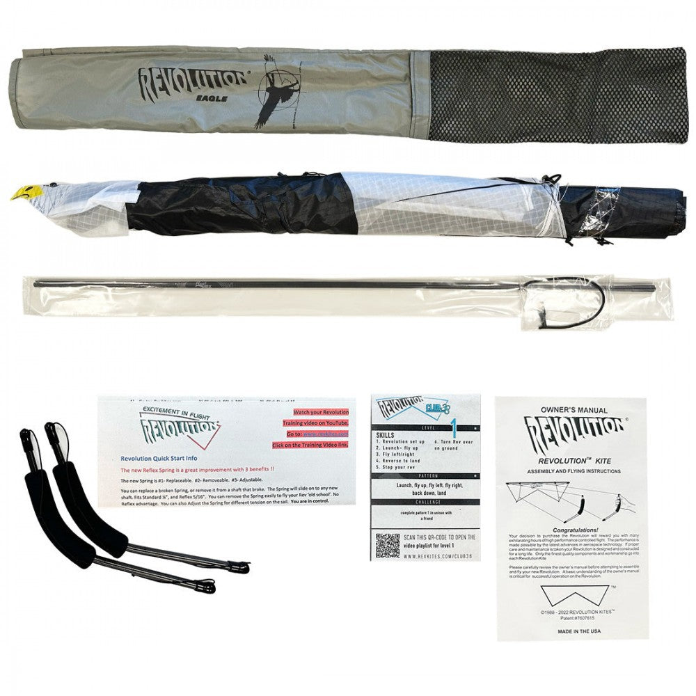 I pakken findes Revolution Eagle dragen to liner med håndtag, en pose til opbevaring samt manual og en Quick Guide.