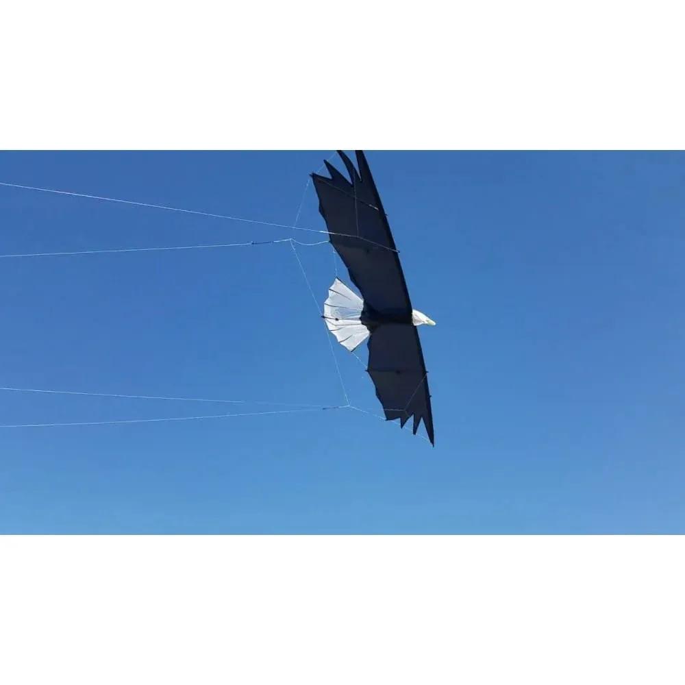 Revolution Eagle har snore som er næsten gennemsigtig, så ørnen ser frygtindgydende ud, når den stille flyver over himlen med sin lange line.
