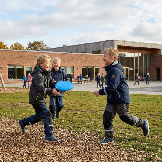 Børn kaster med Wikz Aero Frisbee - Blå