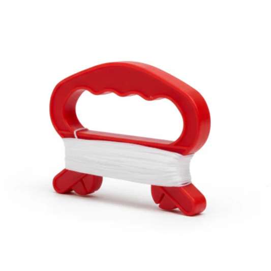 Wikz Håndtag med 30 meter dragesnor i rød, produktfoto på hvid baggrund