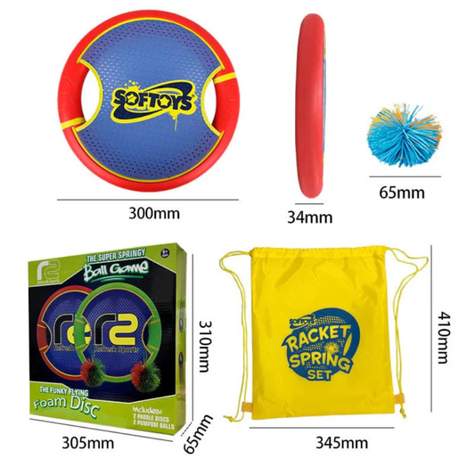 Softoys Racket Spring Set - Rød