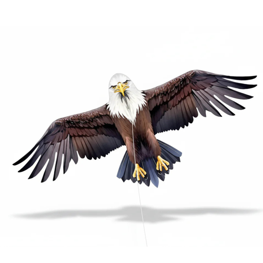 Wikz Ørn Drage i brun naturtro design, vist på hvid baggrund