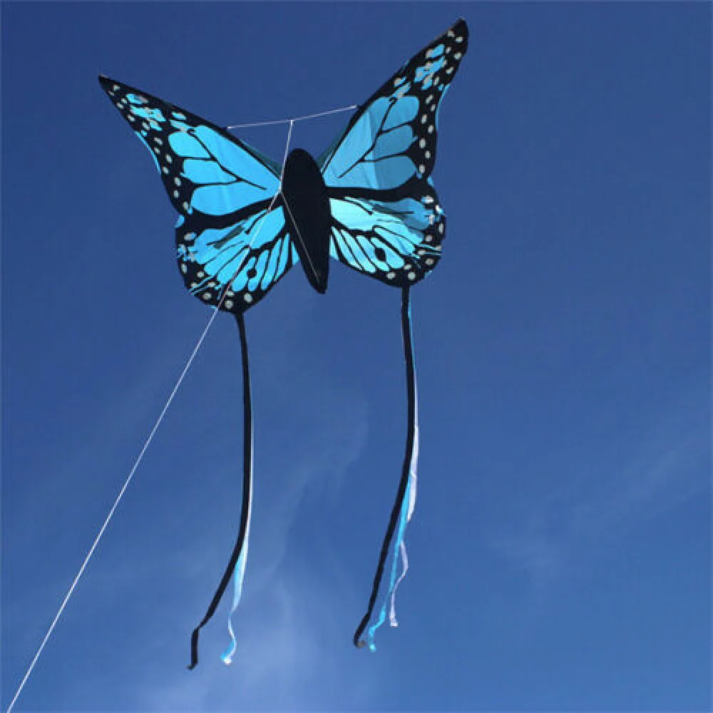 Wolkenstürmer Bella Sommerfugl Blå - Ses i luften med sine to lange haler i sort, hvid og blå